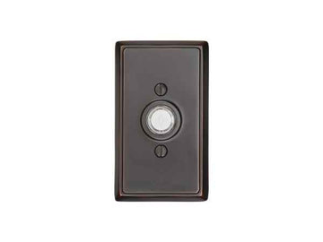 Emtek 2403 Brass Rectangular Door Bell Cover